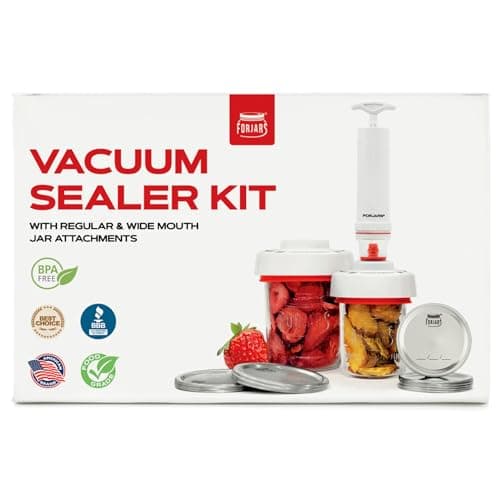 FORJARS Jar Vacuum Sealer Accessory Set