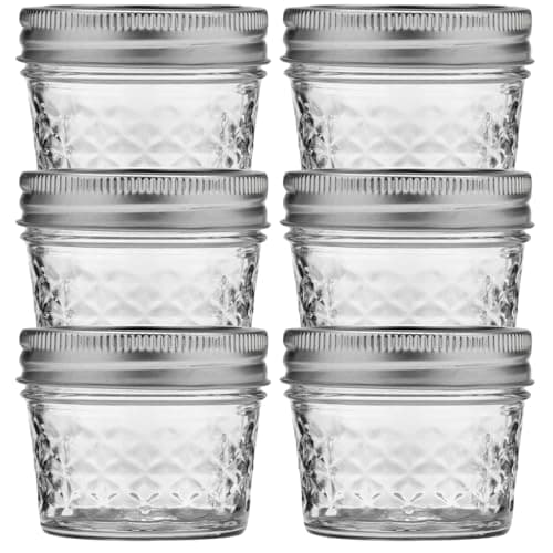Ball Quilted Crystal Jelly Jars, 4 oz (quarter-pint)