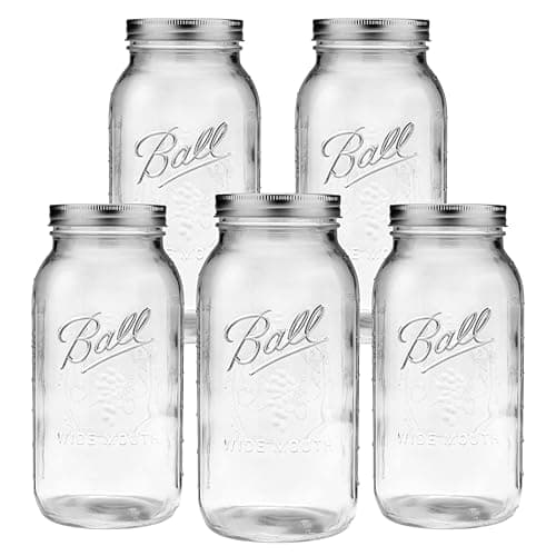 Ball Wide Mouth Half-Gallon Jars, 64 oz (set of 5)